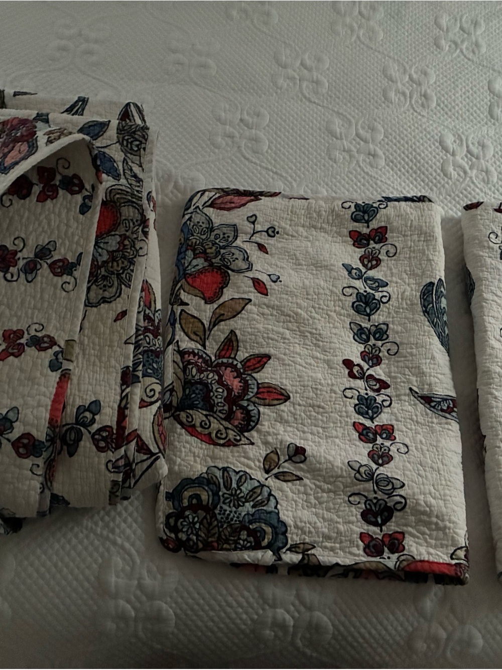 Cynthia Rowley Floral Peacock Full Size Quilt Set 3pc Reversible Cotton - Picture 9 of 10